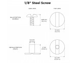 1/8" Steel Screw-in Rivet - Small